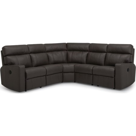 CUBOROSSO 375 4PC. SECTIONAL WITH ELECTRIC MOTION RECLINER